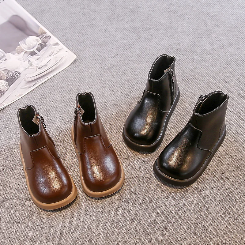 Kids Platform Ankle Boots Breathable Casual School Shoes