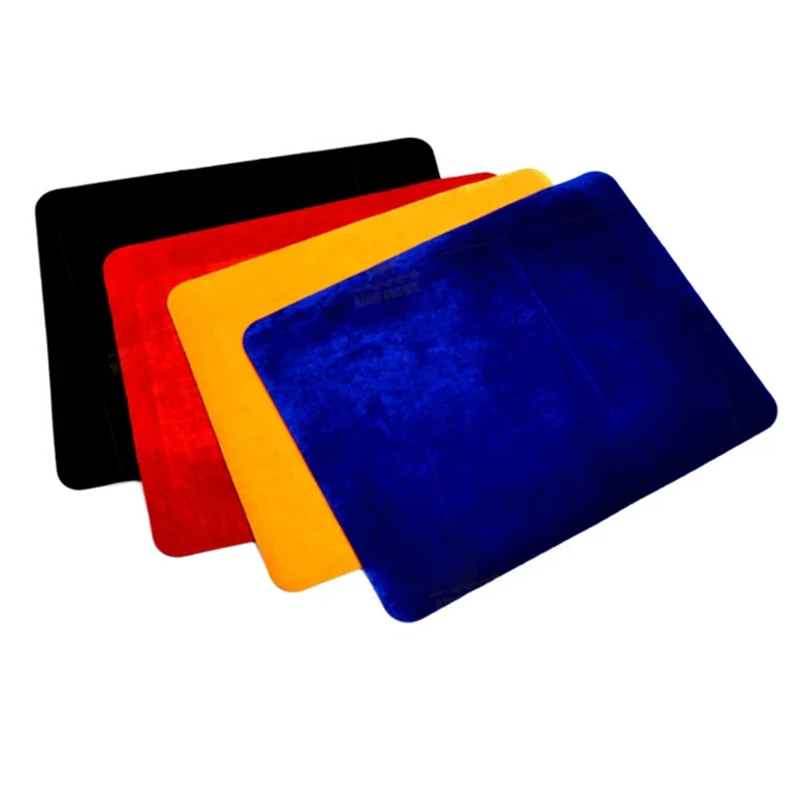 

High Quality Professional Card Mat Black Red Blue Yellow Standard Size 42*32cm Pad For Poker & Coin Magic Tricks Props 81519