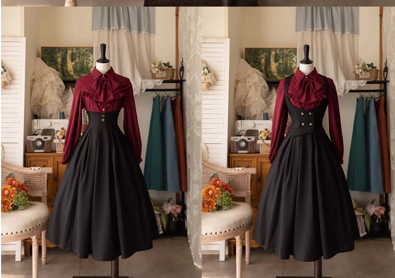 Original Design Elegant Classical Spring and Autumn All-Match High Waisted Ankle-length Skirt Women's Fashion Long Skirts