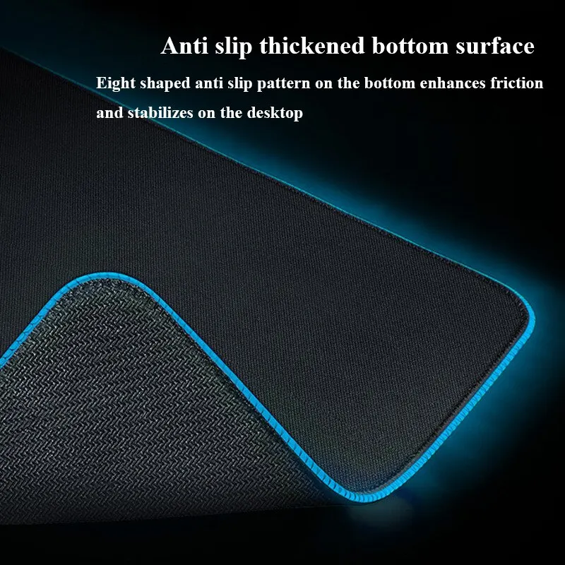 Mouse Pad RGB Luminous Mousepad Thickened Mouse Pad Large Table Pad Encrypted Anti Skid Video Game Office