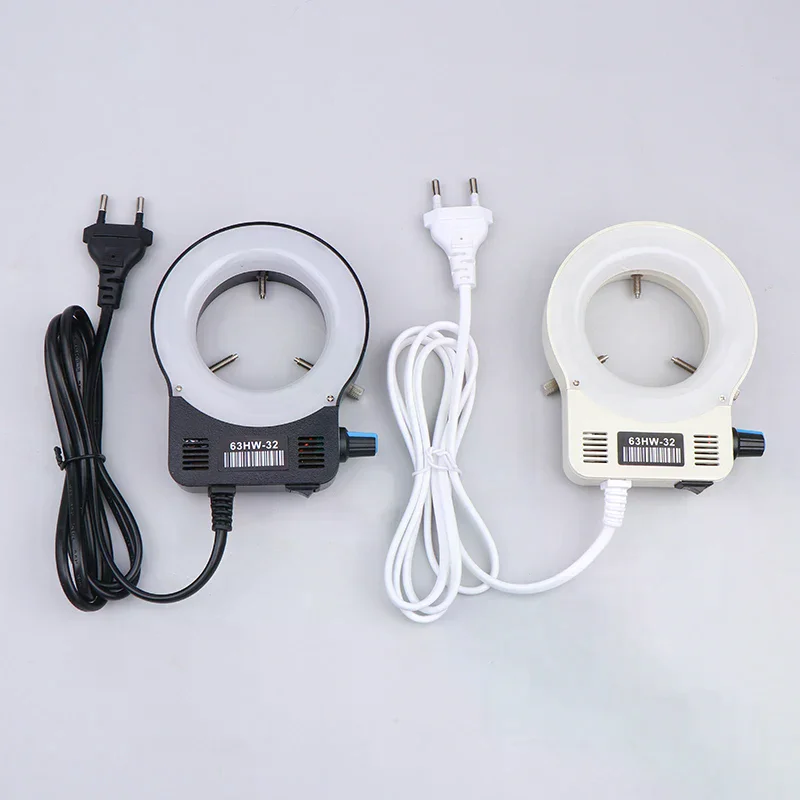 현미경 LED 링 라이트 일루미네이터 램프 현미경 원형 조명 산업용 현미경 카메라 광원 EU 플러그