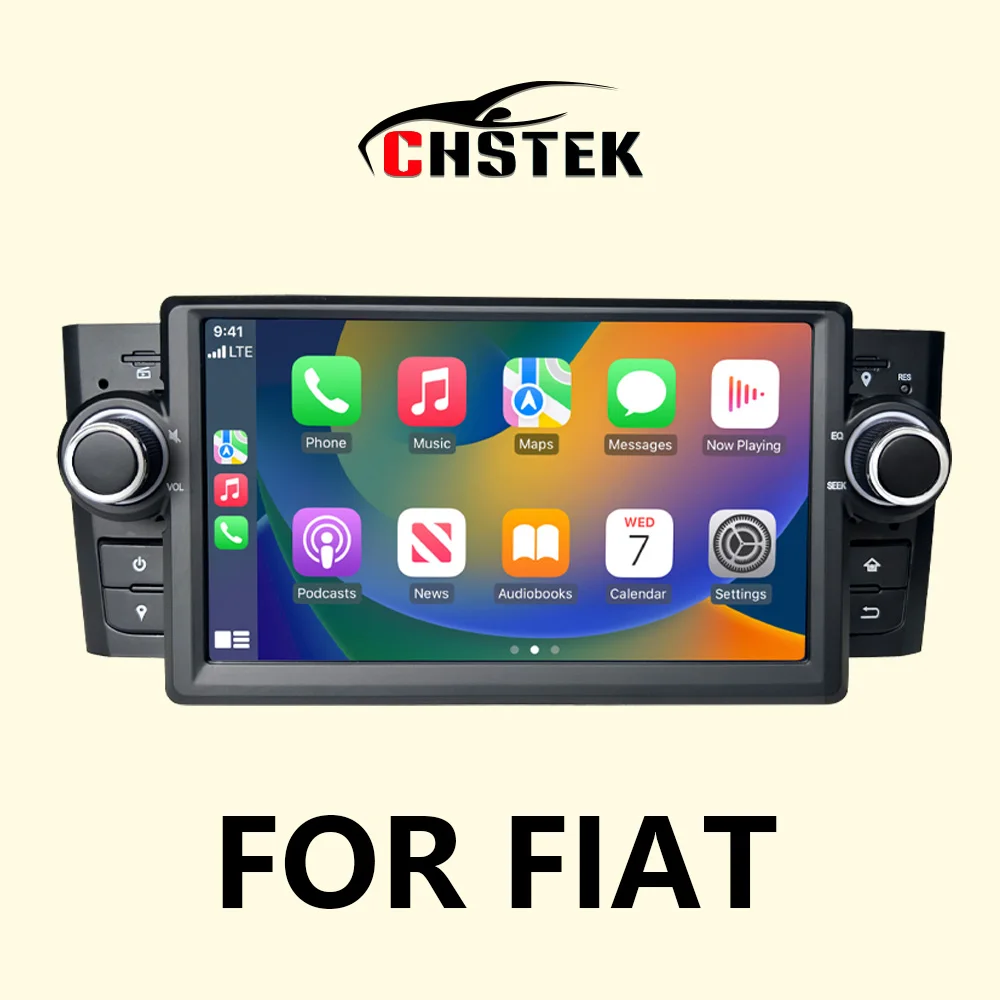 Chstek Autoradio Android 13 Stereo Carplay Navigazione Per Fiat Linea Grande Punto 2007-2012 Qualcomm Bluetooth Wifi 4G Autoradio