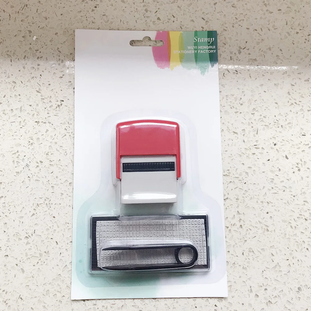 Rubber Stamp Kit DIY Custom Stamp Rubber Kit Self Ink Dial Assortment Seal Business Number Monogram Printing Stamp tampon encreur personnalis&eacute;