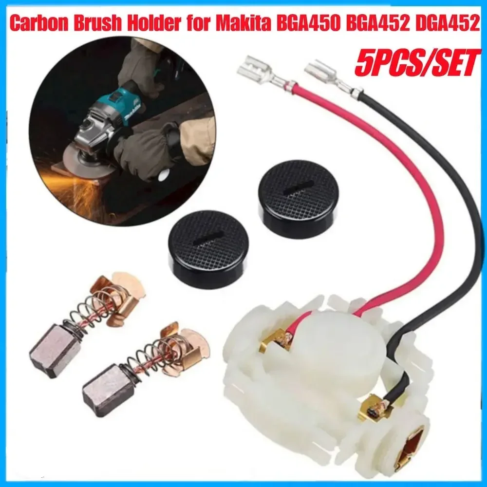 Durable Carbon Brush Holder Kit – Plastic Tool Accessories with Metal Caps (5 or 10 Pieces Set)