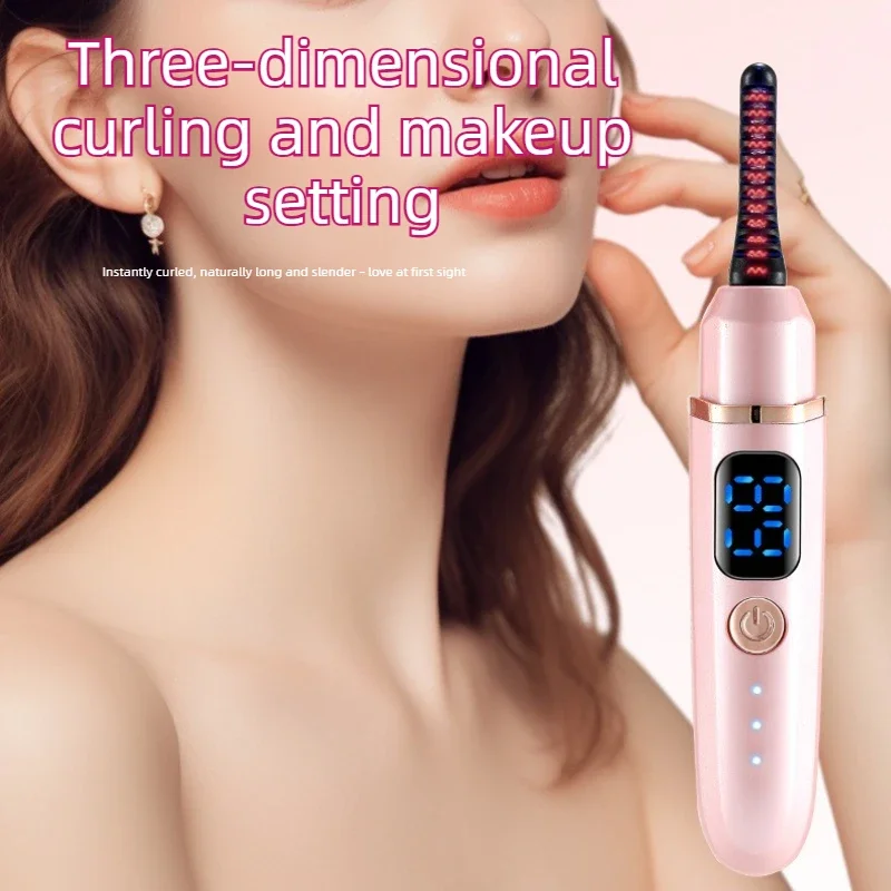USB 충전식 전기 속눈썹 컬러, 3가지 온도 모드, 열선 빗, 오래 지속되는 안전하고 부드러운 열, 데일리 메이크업용