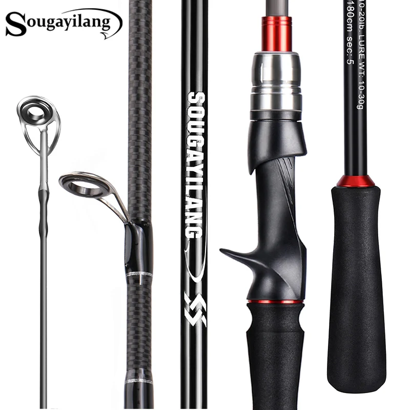 Sougayilang Resolute Fishing Rods, Spinning Rods ＆ Casting Rods, Ultra-Sensitive Carbon Fishing Rod Blanks,Oxide Ring Stainless Steel Guides, Super N Sougayilang Fishing Rod Sougayilang Resolute Fishing Rods