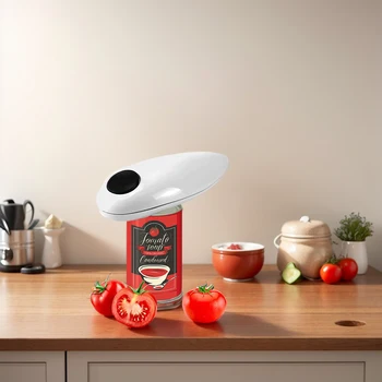 Electric Can Opener Hands Free Bottle Opener Battery Operated Tin Opener One Touch for Weak Hands for All Kinds of Jars 4