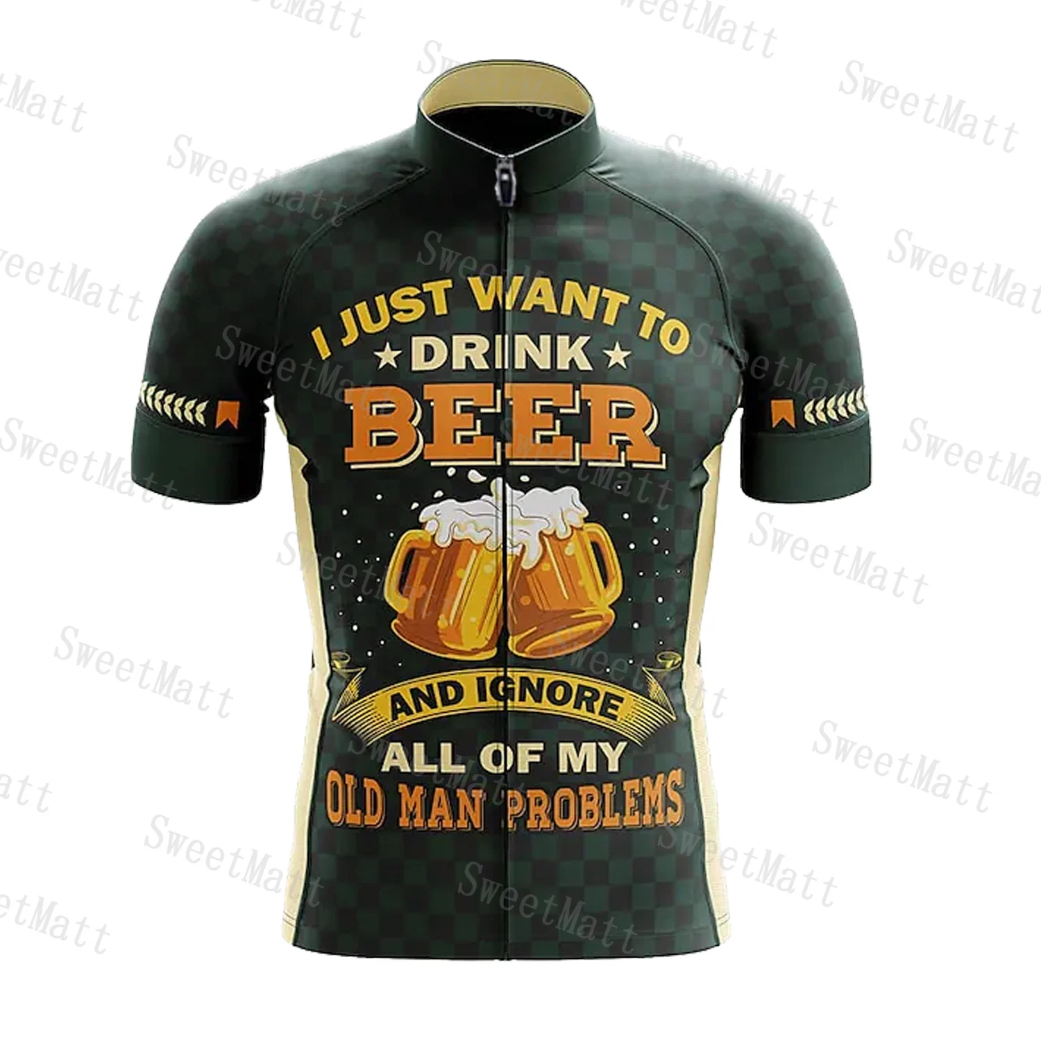 thumbnail image 1 of Colección clásica de cerveza retro, camiseta de ciclismo de secado rápido, para motociclismo, carreras, cross country, equipo, bicicleta, deportes esenciales, manga corta, 1 of 5