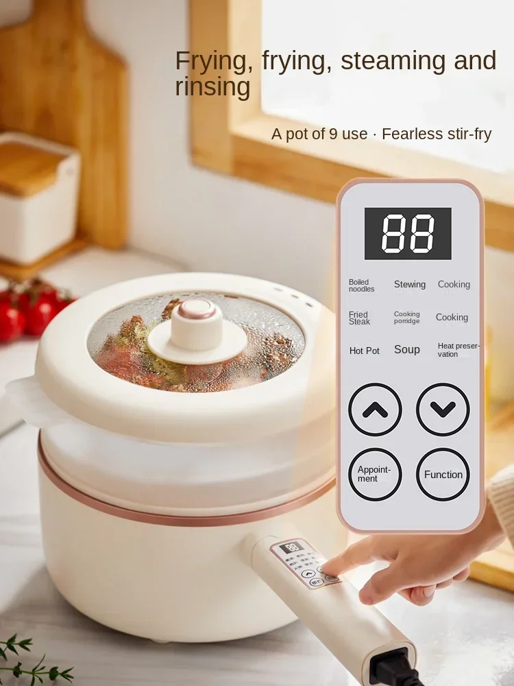 110V mini electric cooking pot household small multi-functional hot pot electric steamer rice cooker American small appliances 3