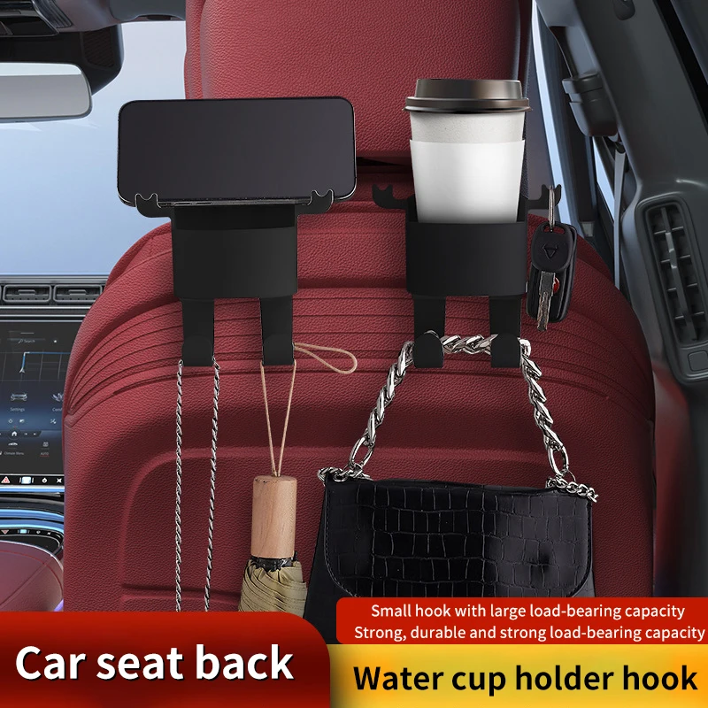 Multi Functional Car Phone Holder Creative Rear Backrest Small Hook Beverage Cup And Miscellaneous Storage Rack