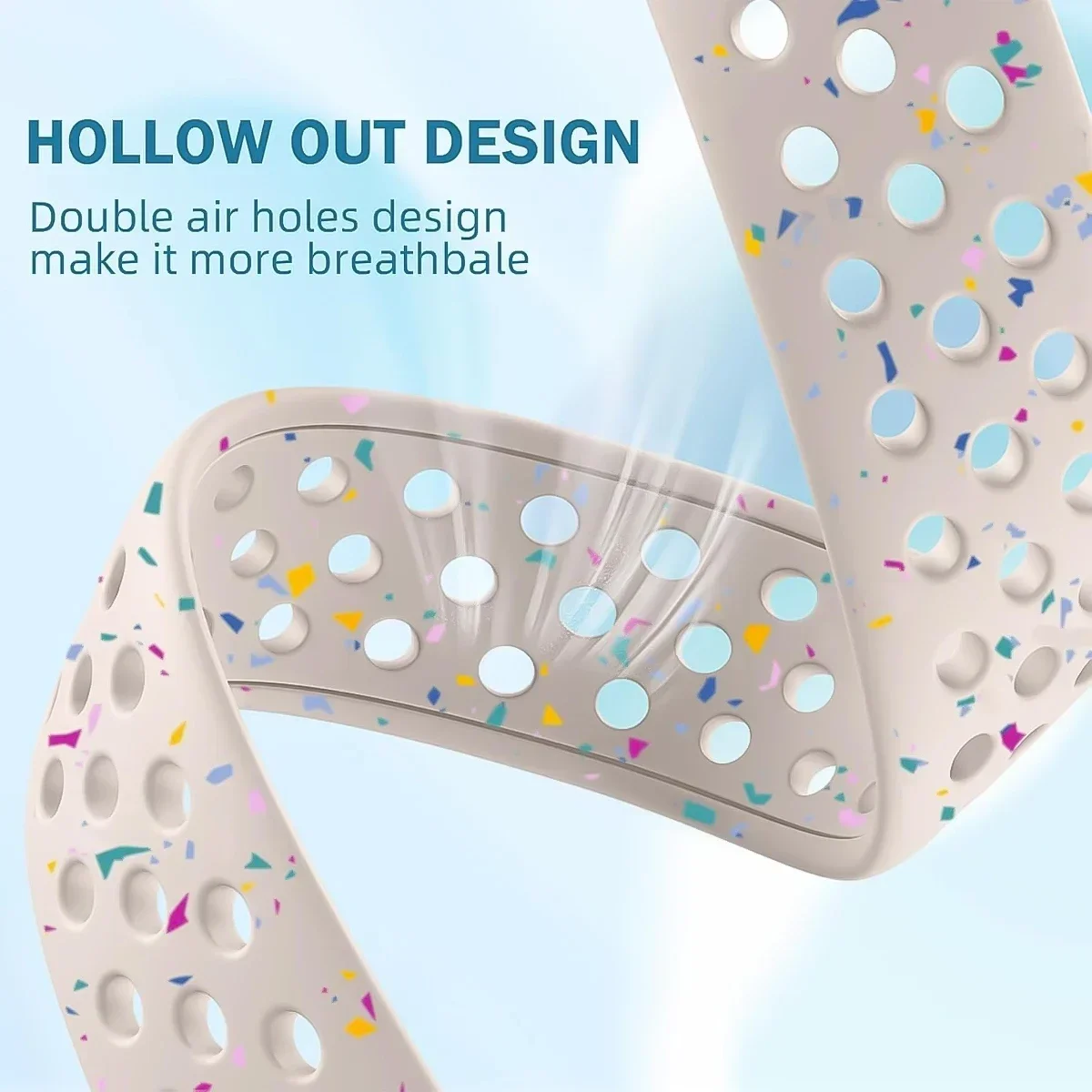 Enhanced Silicone Strap and TPU Protector Case for Full-Screen Coverage - Breathable Sports Band Design
