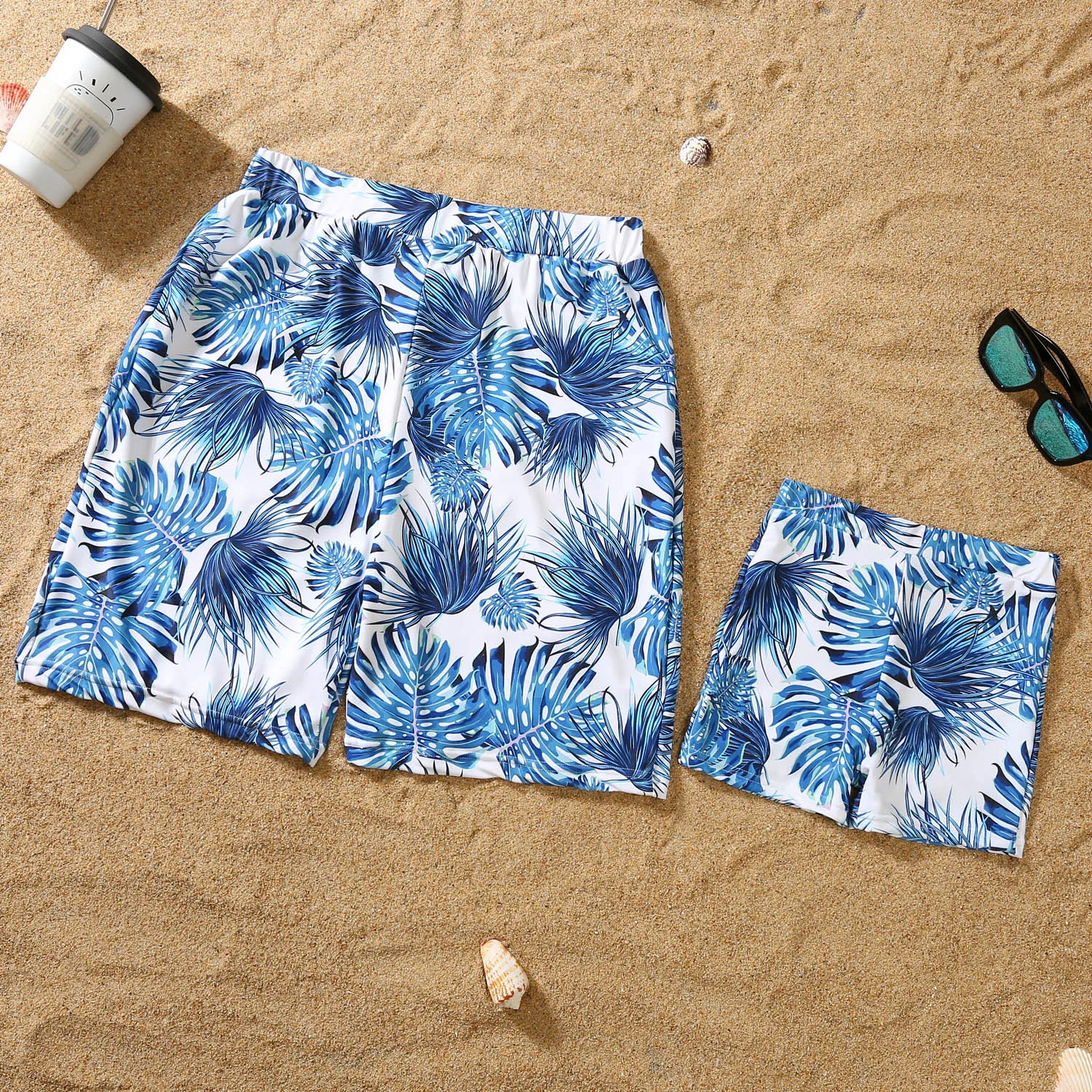 Family Matching Outfits Summer Breezy Palm Leaf Family Matching Swimsuit Swimwear Mother and Daughter Kids Family Look Swimming 5