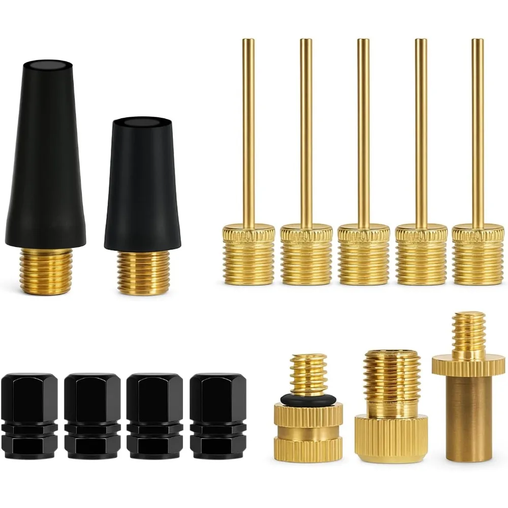 14PCS Air Pump Adapter Kit, with Ball Inflator Needles and Air Pump ...