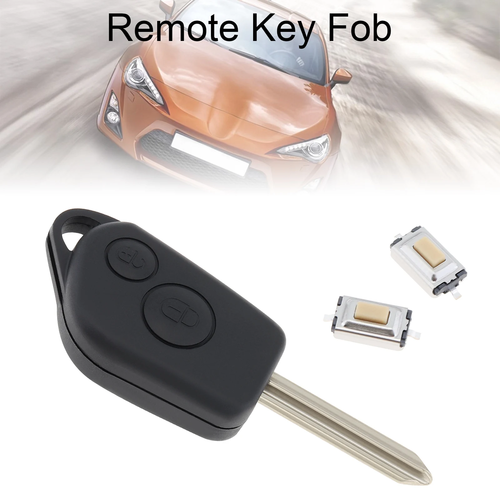 2 Buttons Uncut Blade Car Remote Key Shell Case with 2 Micro Switches for Citroen Picasso / Saxo / Berlino Xsara