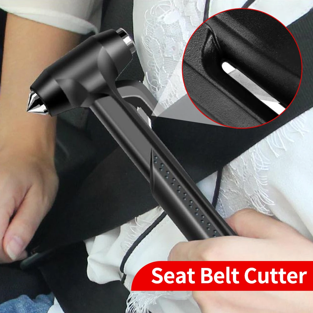 Car Safety Hammer Emergency Car Safety Hammer Glass Window Breaker Cutting Seat Belt Auto Self-help Escape Portable Survival Tools Accessories