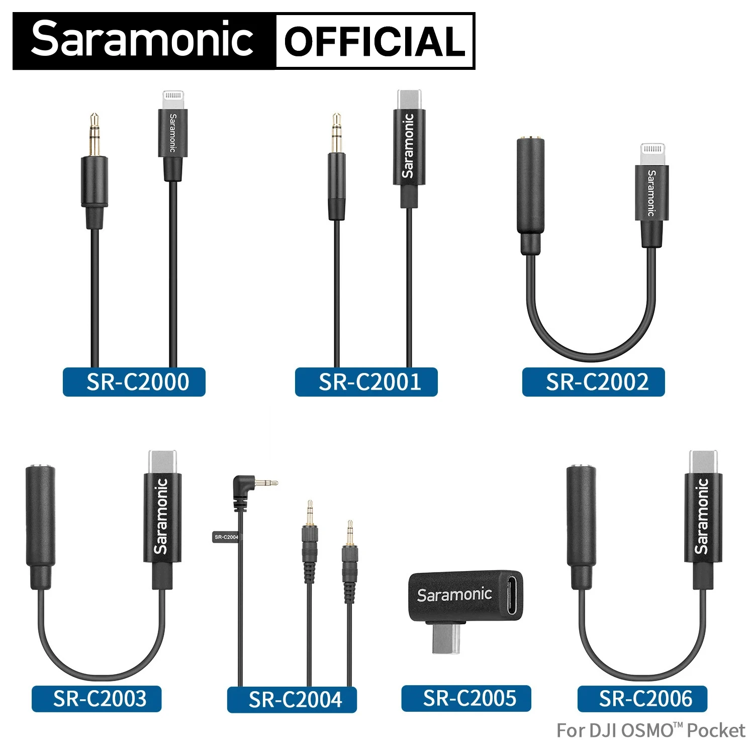 Saramonic SR-C2000 mikrofon ekstensi profesional, kabel adaptor