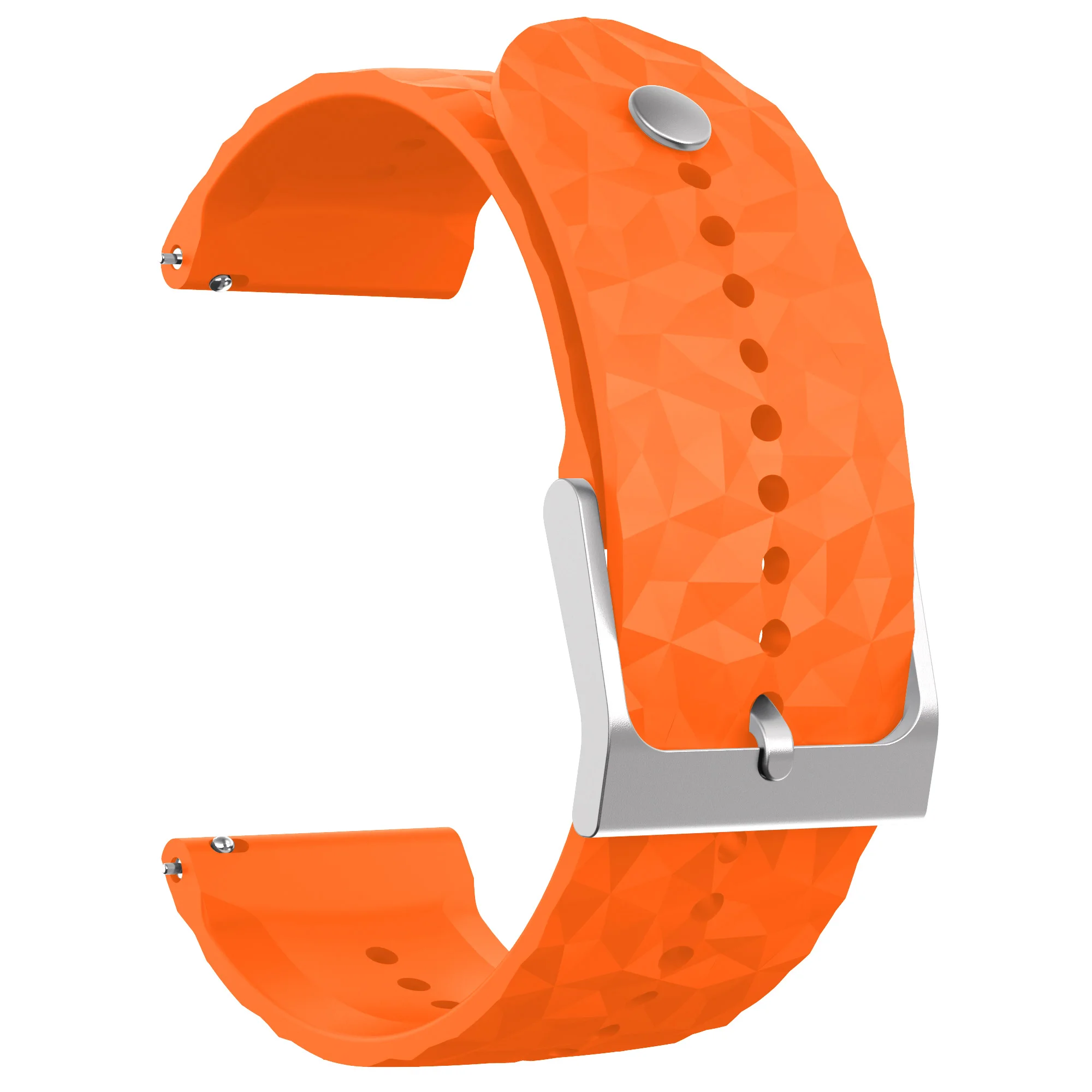 Green & White Silicone Running Strap - Universal 24mm Band