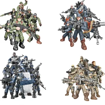World War 2 WW2 Army Military Soldiers SAWT Soldiers Special Force DIY Model ​Building Blocks Bricks Children'S Toys 1