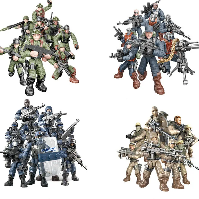 World War 2 WW2 Army Military Soldiers SAWT Soldiers Special Force DIY Model ​Building Blocks Bricks Children'S Toys 1