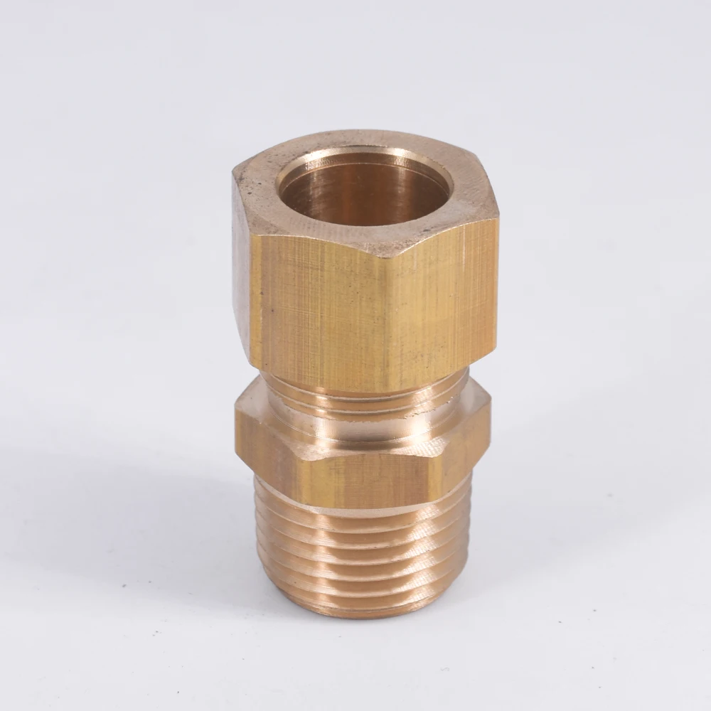 

1/2" NPT Male Fit 5/8" OD 15.88mm Tube Compression Union Brass Fitting Connector Propane Water Gas Air Fuel Hydaulic Pneumatic