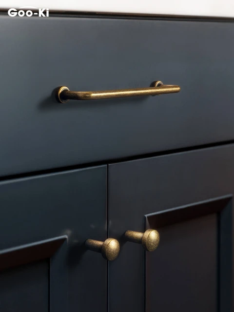 Antique Brass Cabinet Handles Retro Drawer Pulls Vintage Kitchen