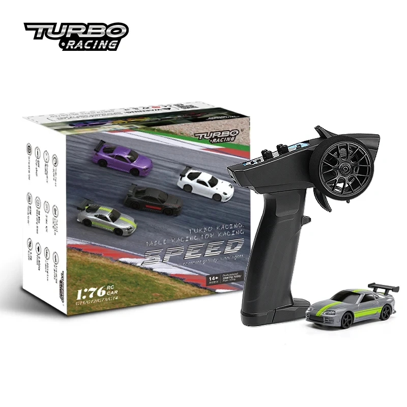 Turbo Racing 1:76 C65 C64 C63 C61 C62 C72 C73 C74 C75 RTR Flat Running Toys on Road RC Drift Car W/ Gyro Radio For Kids Adults 6