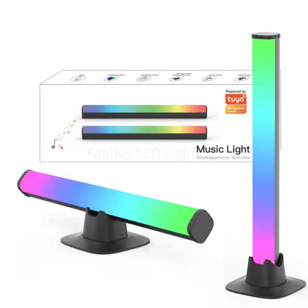

Tuya LED TV Background RGB Desktop Colorful Atmosphere Music Night Light Strip Smart APP Control Indoor Colorful Music Light