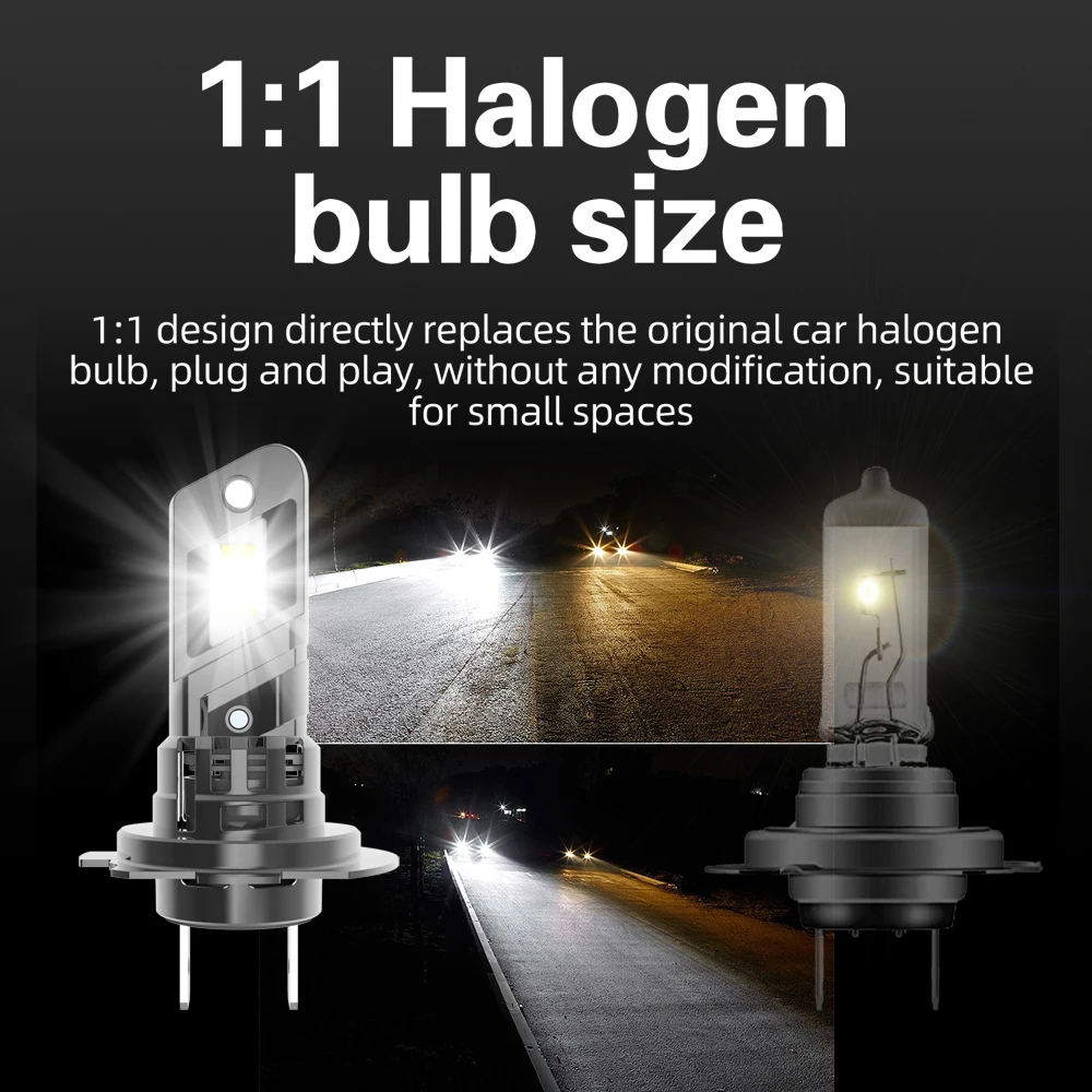  LED Ʈ Canbus H7 ڵ ,  , 6000K  ̿ ,  ô 2005  2023, 12V 55W, 2 