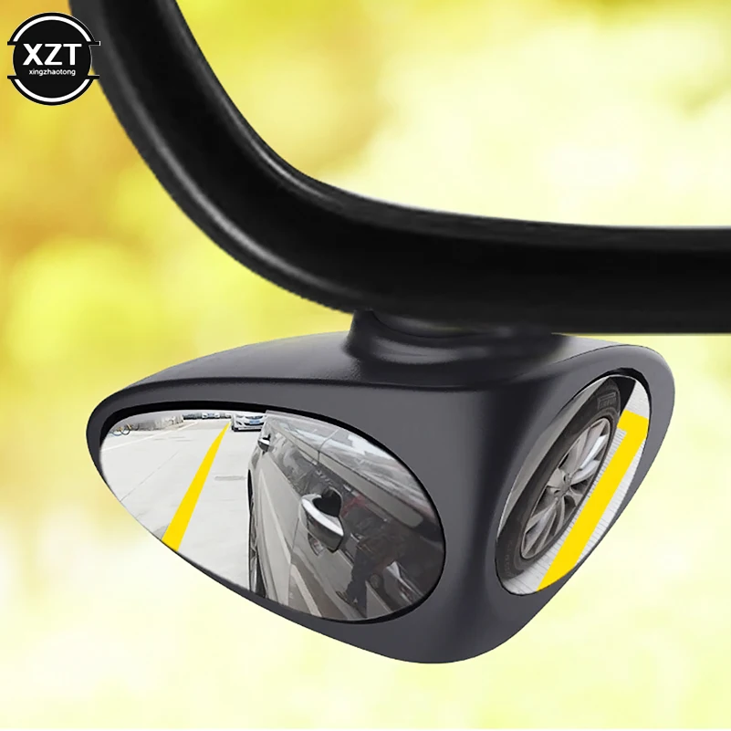 1Pc 360 Degree Rotatable 2 Side Car Blind Spot Convex Mirror Automibile Exterior Rear View Parking Mirror Safety Accessories blind spot mirror wide angle mirror