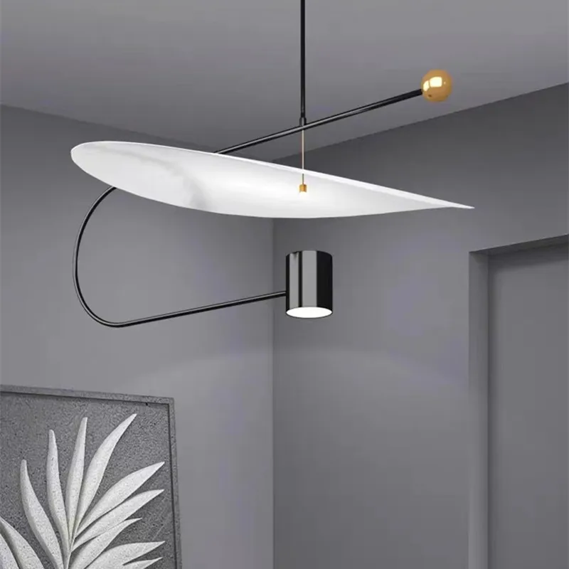 

Nordic flying saucer pendant light Metal Black Designer for Table Bar spot light home personality acrylic counter lighting