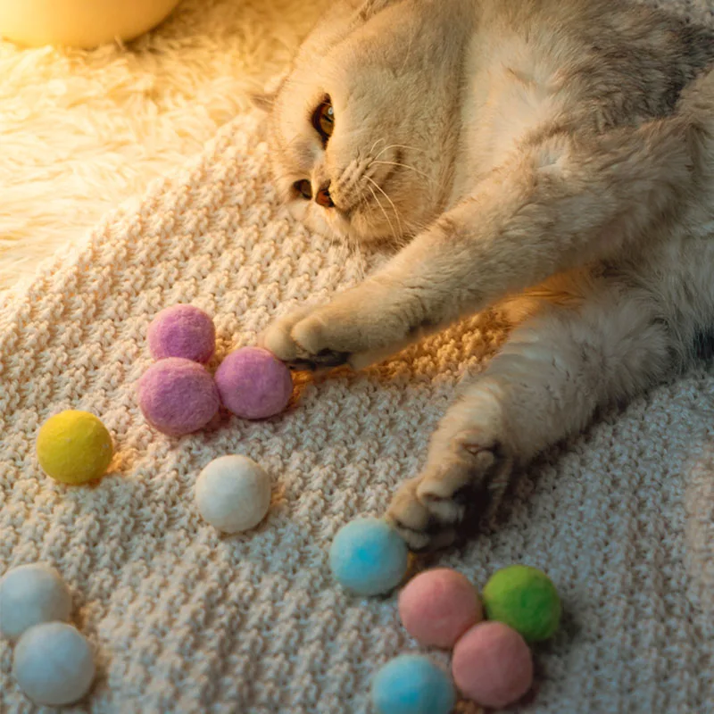 Interactive Launch Plush Ball Cat Toys 2
