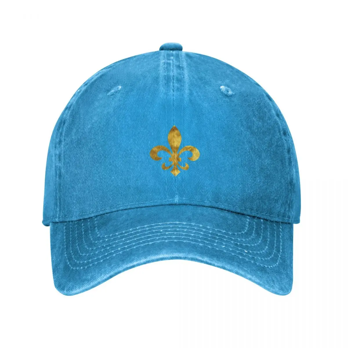 

Royal Golden Fleur De Lis Baseball Cap Golf Hat Sports Caps Fashion Beach Men Caps Women'S