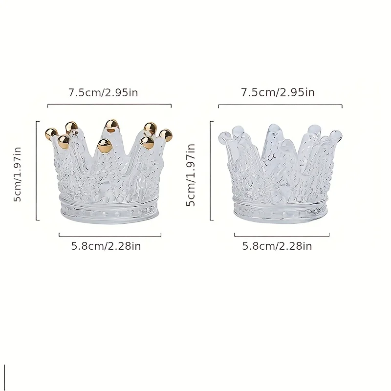 Golden Beads Crystal Ashtray Glass Decorative Tray