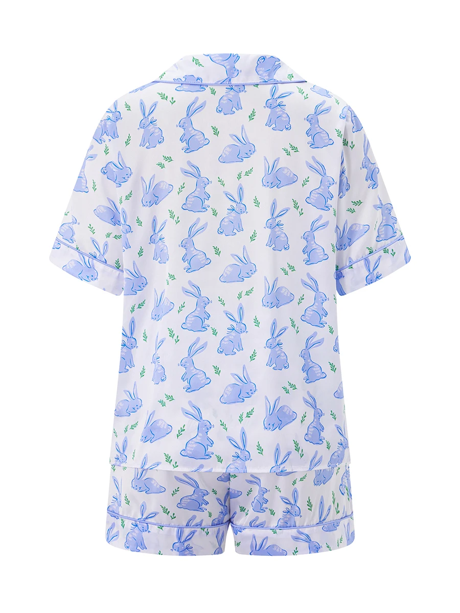 Women s Pajama Set Floral Print Long Sleeve Button Down Top with Matching Pants Sleepwear Loungewear Set