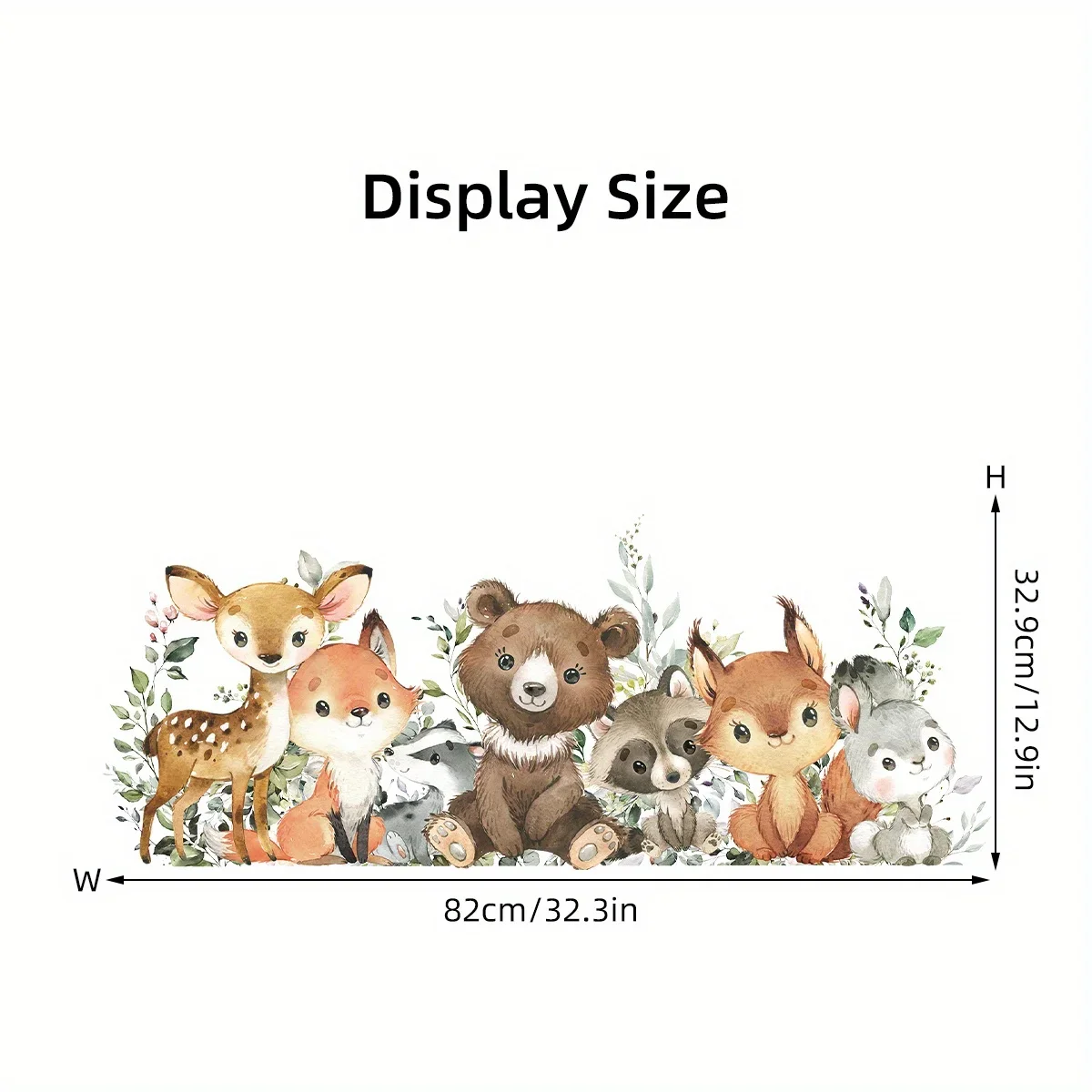 Wall Stickers Cartoon Cute Animal for Bedroom Kids Room