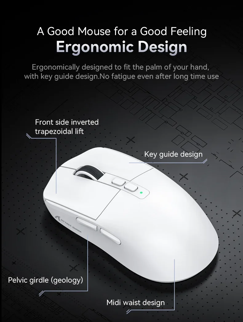 Attack Shark X6 49G programmable Wireless Mouse 2.4G USB Wired PAW3395 26000 DPI for Laptop PC Optical computer Gaming Mouse 24 Attack Shark X6 49G programmable Wireless Mouse 2.4G USB Wired PAW3395 26000 DPI for Laptop PC Optical computer Gaming Mouse
