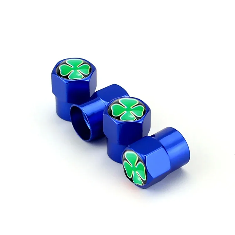 Four Leaf Clover Wheel Tire Valve Caps - Premium Design