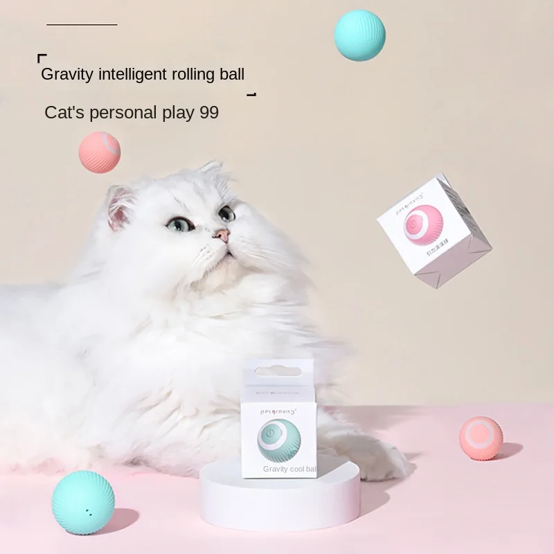 

Cat Gravity Intelligent Rolling Ball Toy Teases Cat Ball Cat Automatic Movement Molars Bear To Bite To Relieve Boredom