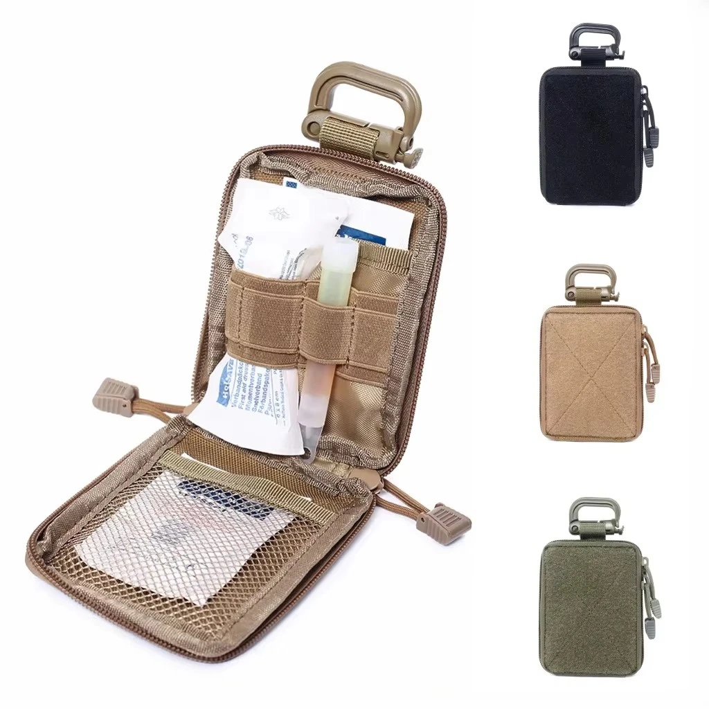 VIPERADE VE1-OW Bolsa EDC Pequeña De Lona Encerada – Organizador Con 5 Bolsillos Y Cremallera YKK Para Herramientas (Color Bronceado)