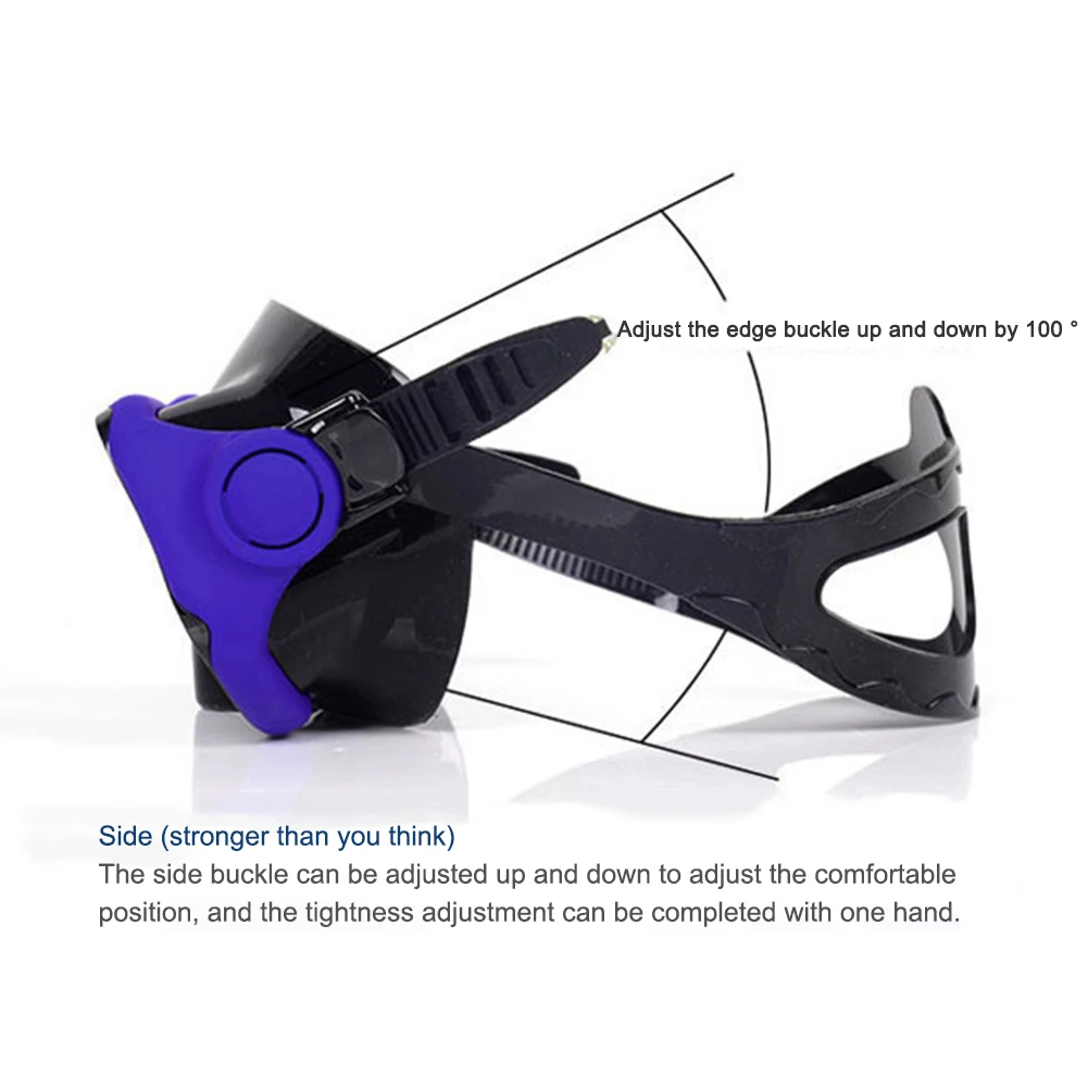 Scuba Diving Mask Panoramic Wide View Professional Snorkeling Mask Wear Resistant Snorkels Diving Goggles for Men Women
