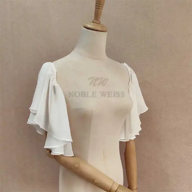 Detachable Wedding Dress Sleeve Exaggerated Princess Sleeves Chiffon Seperate Bridal Sleeve Customized