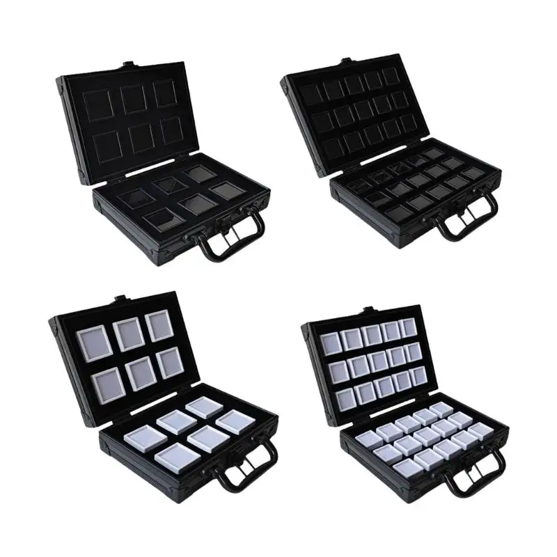 A52E Edelstein-Organizer aus Aluminiumlegierung in tragbarer Größe mit weichen Schwammkissen-Designs für den Einsatz zu Hause – Detail 1