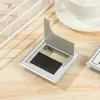 1Pcs Plastic Rectangle Wire Cable Holder Grommet Hole Cover Outlet Port with Black Brush Computer desktop decoration wire box 3