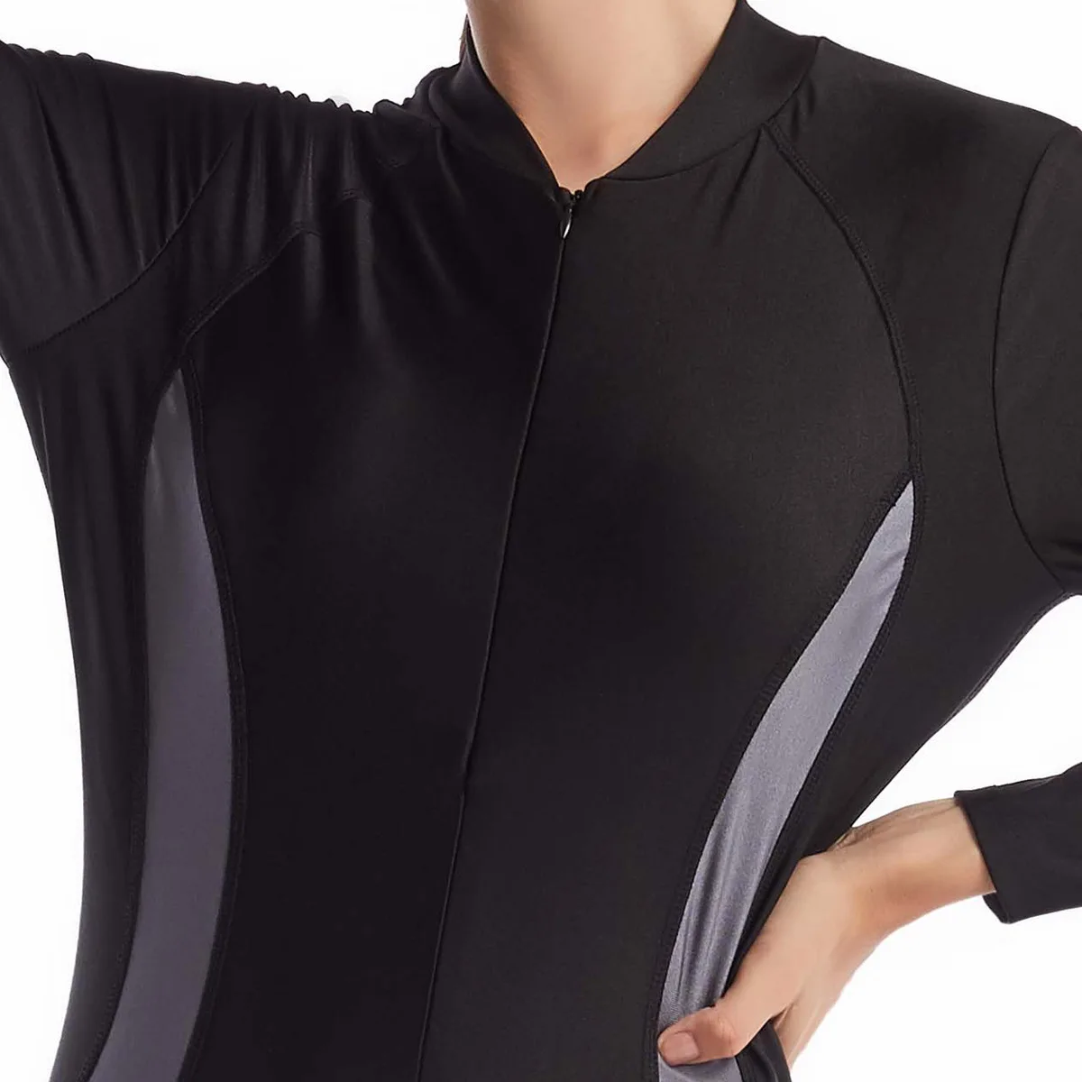 Fashionable Muslim Bathing Suit with Attached Hijab and Tummy Control Women's One-Piece Swimming Suit Buekini Musulmana Moslim