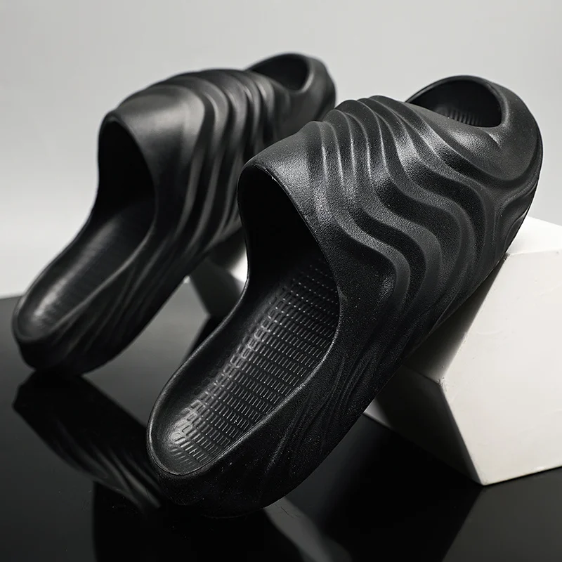 Halktofflor för män Halkfri tofflor för inomhus utomhus Mjukt skum med tjock sula_voghion.com