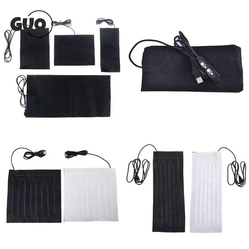 

1/2pcs Carbon Fiber Heating Pad Hand Warmer USB Heating Film Electric Winter Infrared Fever Heat Mat