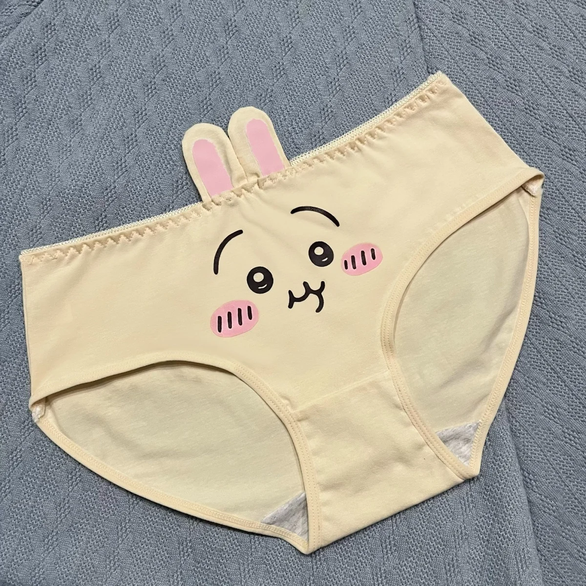 3Pcs 애니메이션 Chiikawa 소녀용 팬티 Usagi Mid Waist Intimates Underpants Hachiware 소녀용 통기성 항균 삼각형 바지