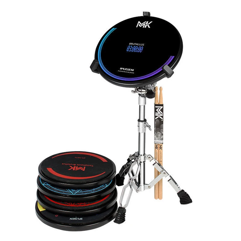 Silicone Silent Drum Pad 12 Inch Professional Drum Set with Drumstick Portable Practice Adults Children Percussion Tool Board