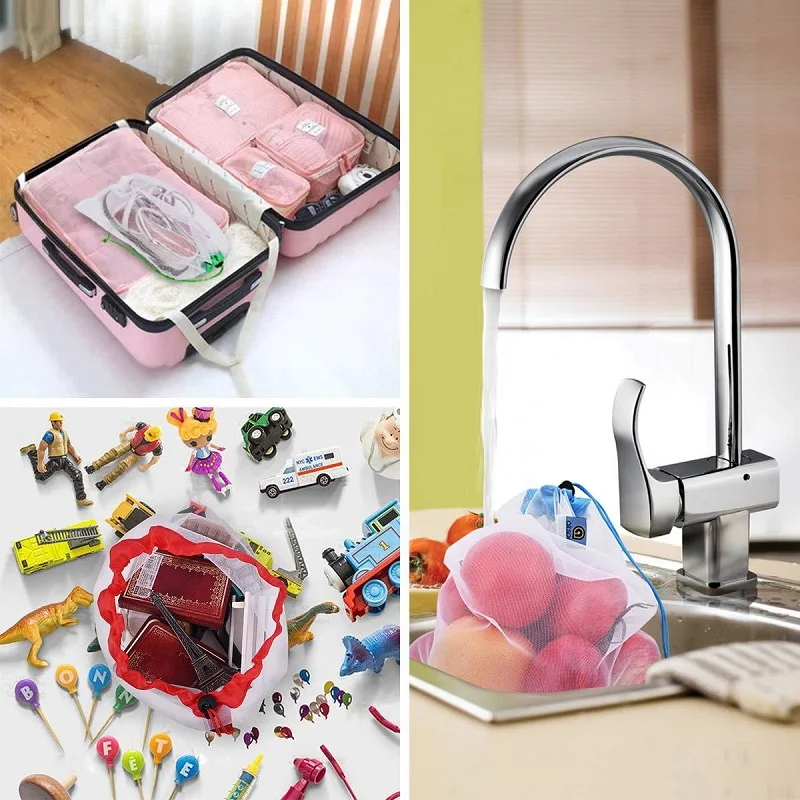 Reusable Mesh Bags for Produce and Kitchen Storage