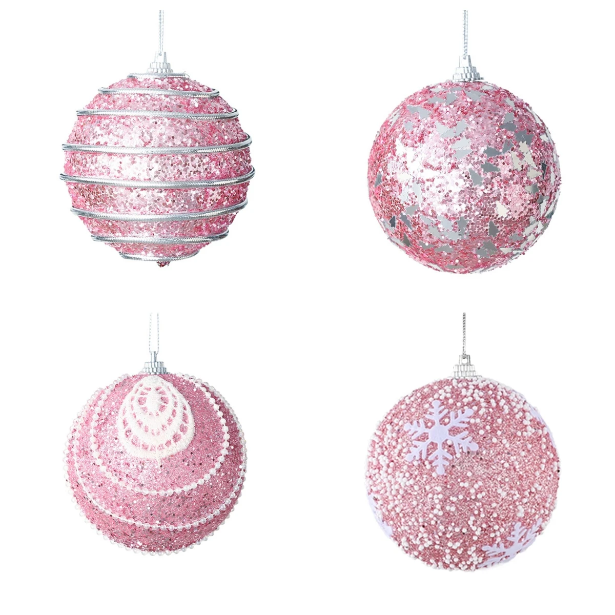 4 bolas de Navidad de 8 cm para colgar en el árbol de Navidad, adornos navideños para fiestas en casa, feliz año nuevo 2023, Navidad de alta calidad